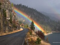 Rainbow Over Road