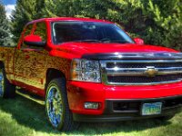 Red Pickup 07 painterly